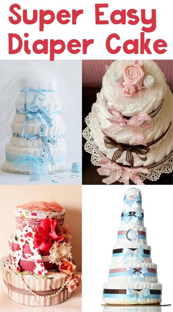 Simple diaper cake store ideas