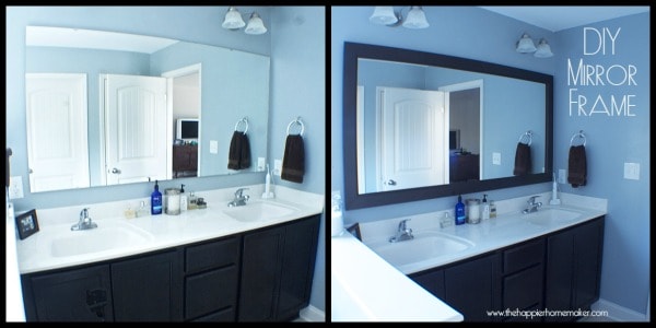 Diy Bathroom Mirror Frame With Molding, Mirrored Mirror Frame Kit