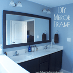 DIY framed mirror bathroom molding