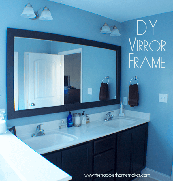 DIY framed mirror bathroom molding