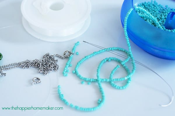 DIY Braided Bead Necklace | The Happier Homemaker