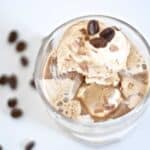 affogato al cafe in glass