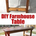 farmhouse table with turnbuckle