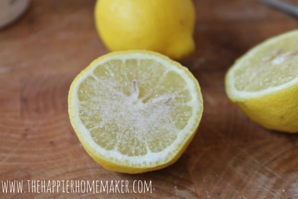 cleaning with lemon and salt