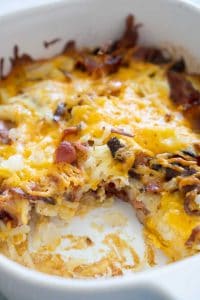 Cheesy Bacon Hash Brown Casserole - The Happier Homemaker