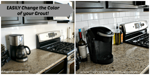 Changing Grout Color A Subway Tile, How To Change Kitchen Tile Color Without Replacing