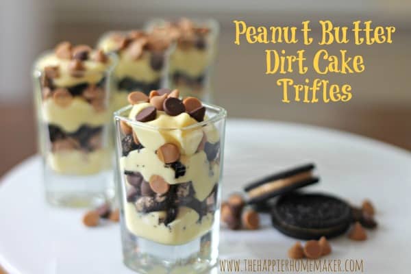 peanut butter dirt cake trifles