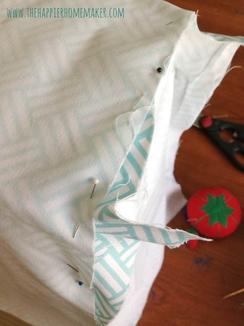 pinning sewing machine cover