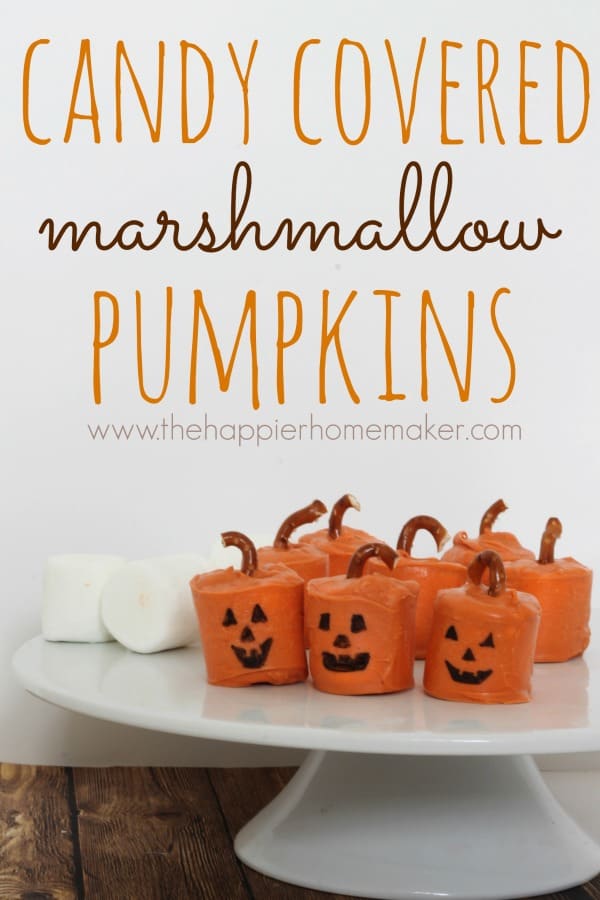 Candy Covered Marshmallow Pumpkins