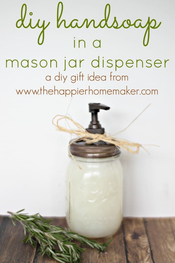diy handsoap in a mason jar