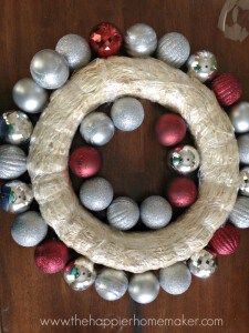 How to Make an {Easy} DIY Ornament Wreath - The Happier Homemaker