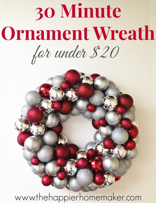 How to Make an {Easy} DIY Ornament Wreath  The Happier 