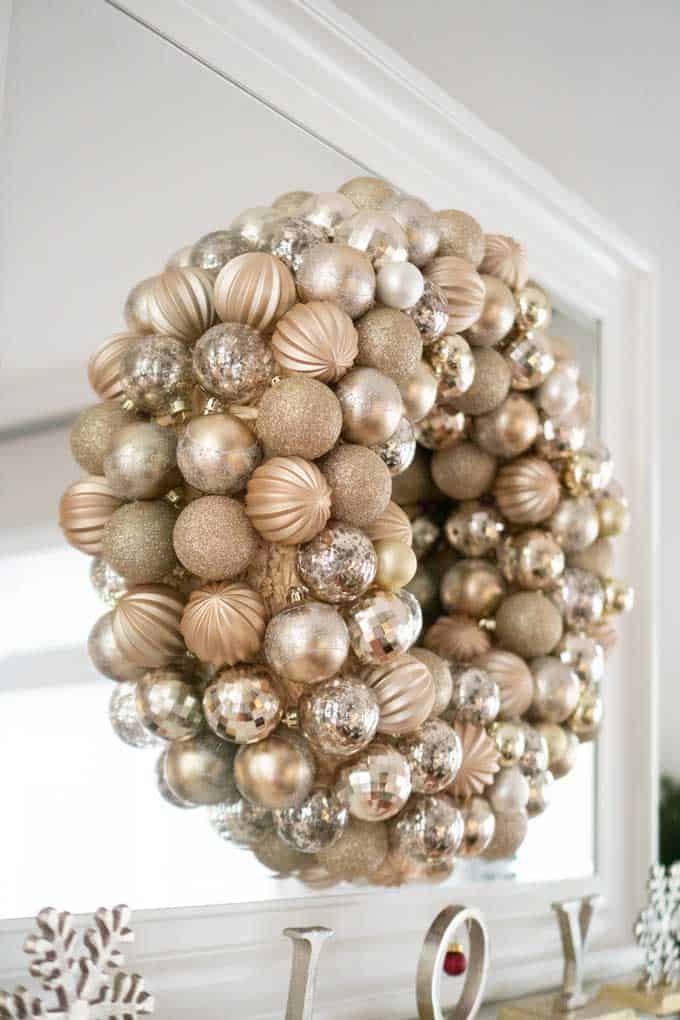 DIY Ornament Wreath - Teaspoon of Nose