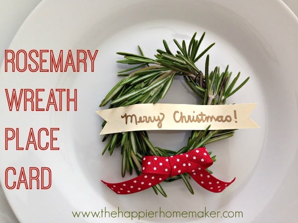 rosemary wreath placecard