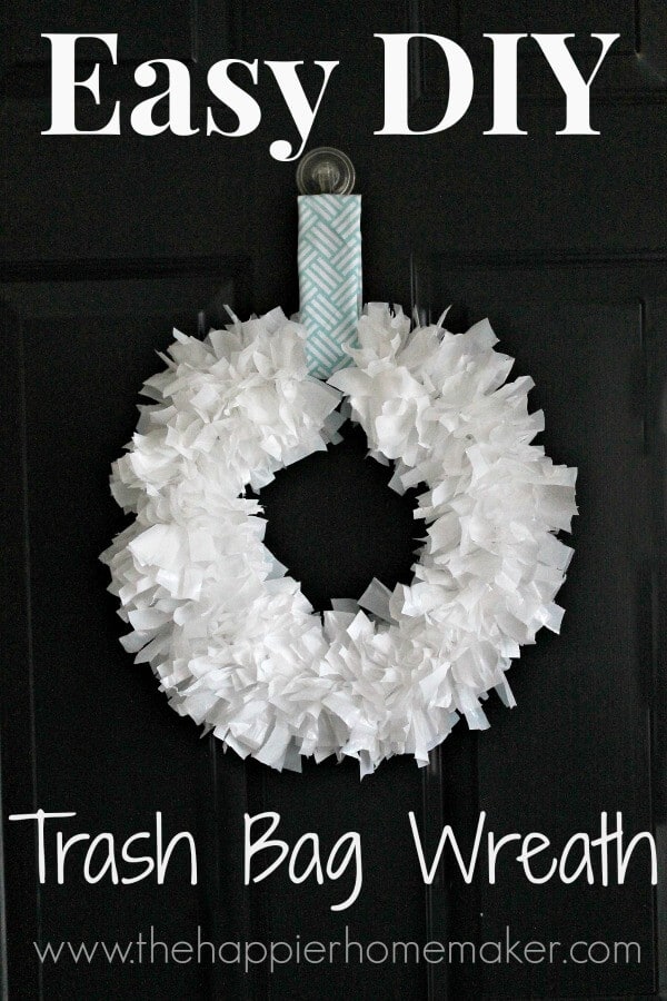 DIY Christmas Plastic Bag Wreath 