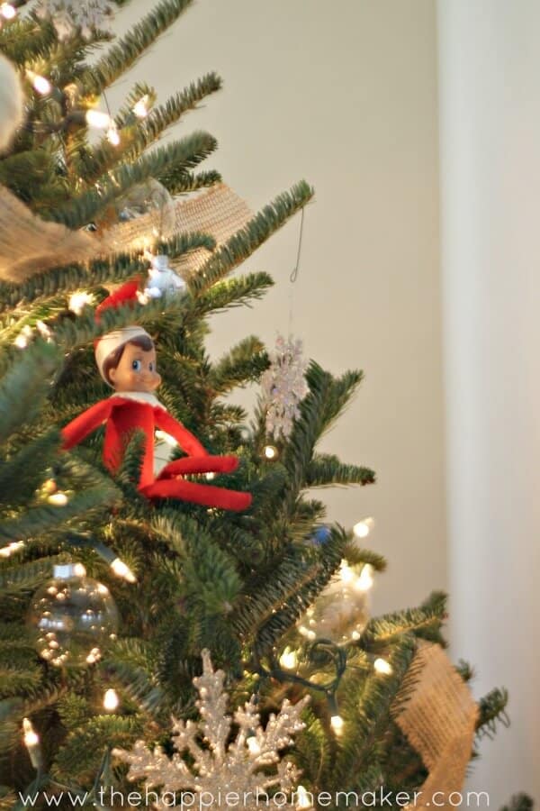 elf shelf christmas tree