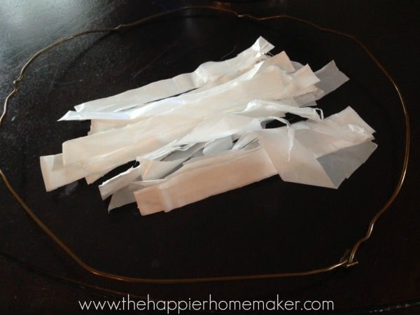 how to make trash bag wreath