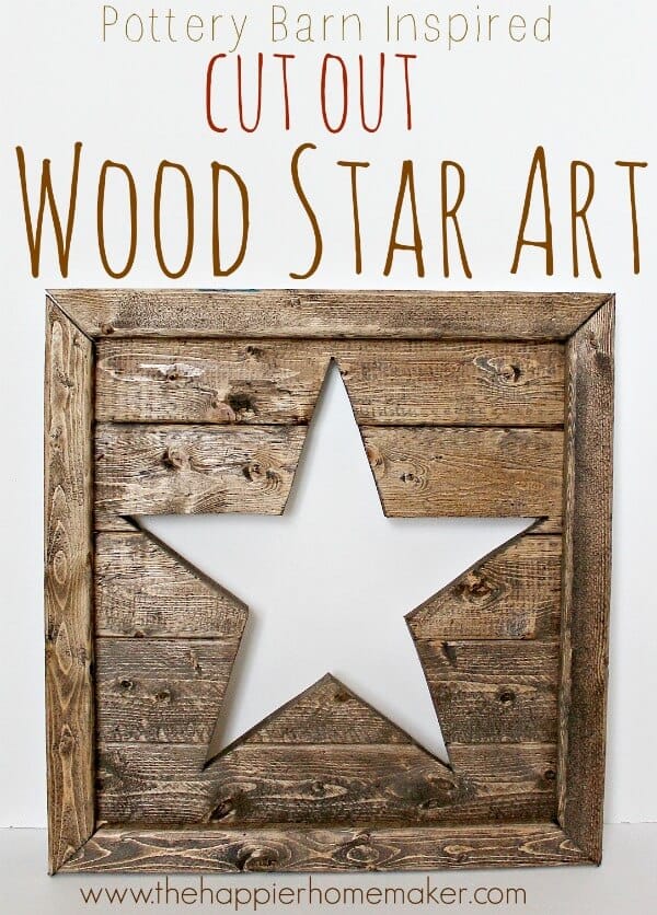 cut out wood star art