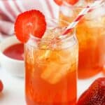 Yum! Delicious Strawberry Iced Tea is one of my favorite summertime drinks!