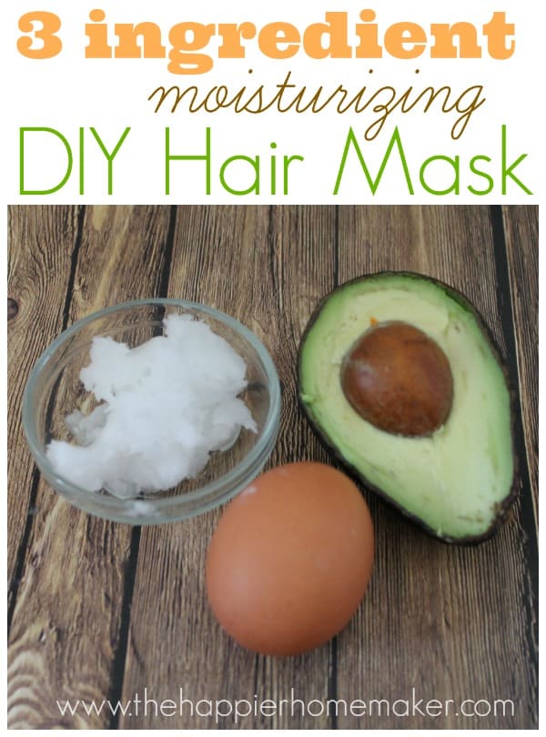 Easy 3 Ingredient DIY Moisturizing Hair Mask - The Happier Homemaker