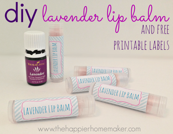 DIY Lavender Lip Balm with Free Printable Lip Balm Labels