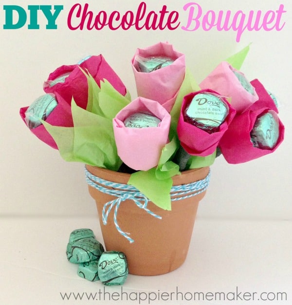 DIY chocolate Mother's Day bouqet