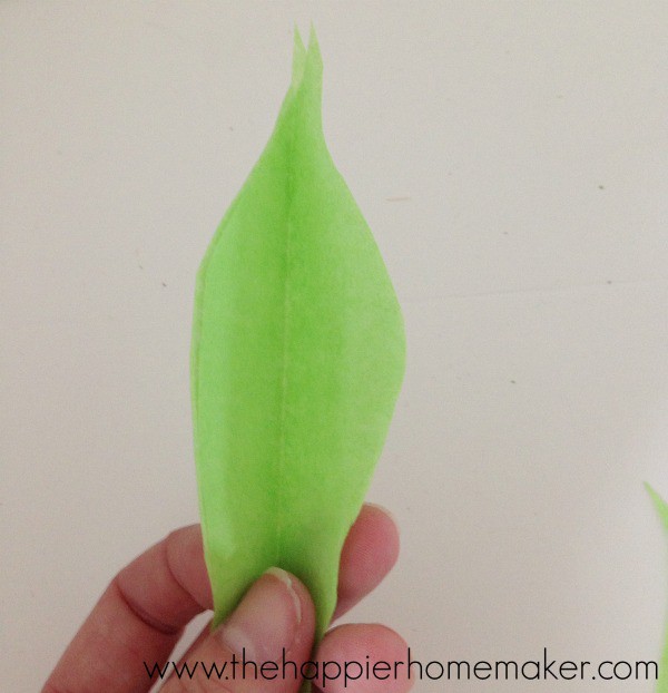 making tissue paper leaf