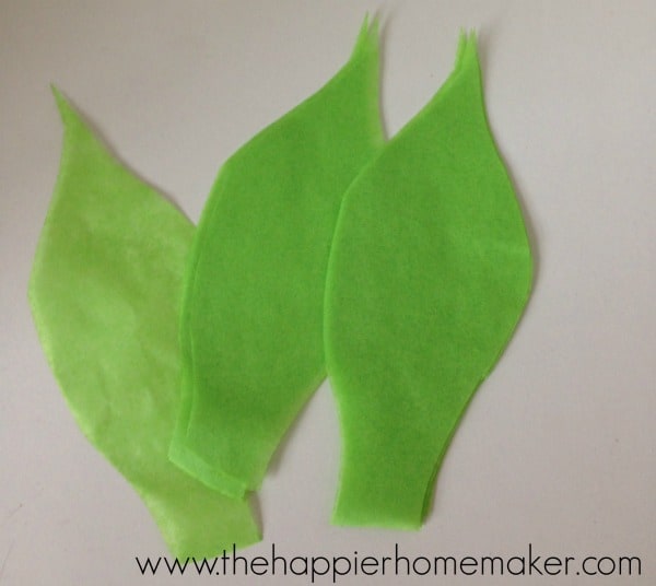 tissue paper flower leaves