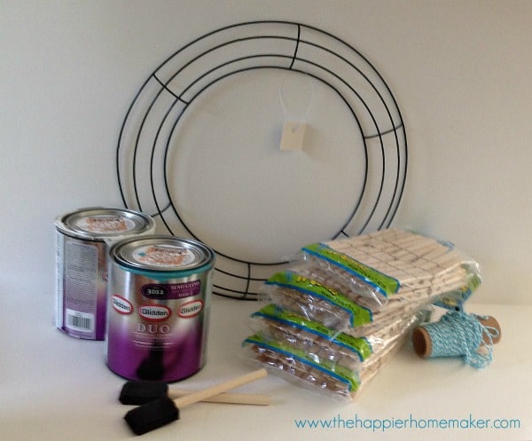 clothespin wreath supplies