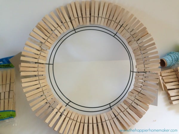 diy clothes pin wreath