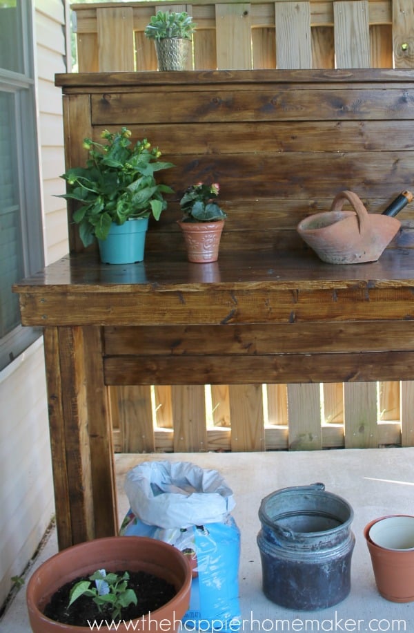 how to build a potting bench