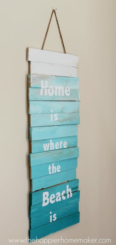 ombre beach sign diy