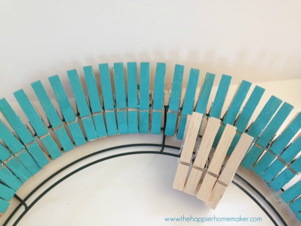 tutorial clothespin wreath