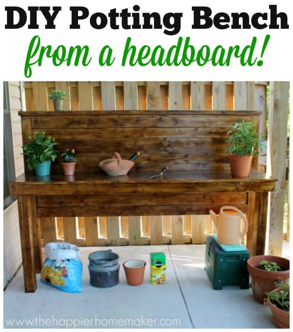 upcycle potting bench