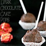 A close up of dark chocolate cake pops