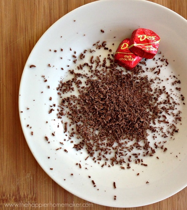 shaved DOVE chocolate cake pops