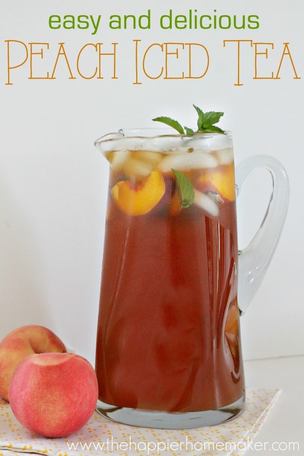 Easy, Homemade Peach Iced Tea