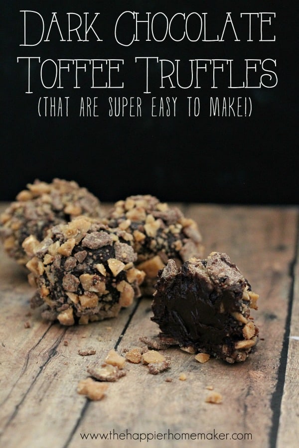 easy dark chocolate toffee truffles