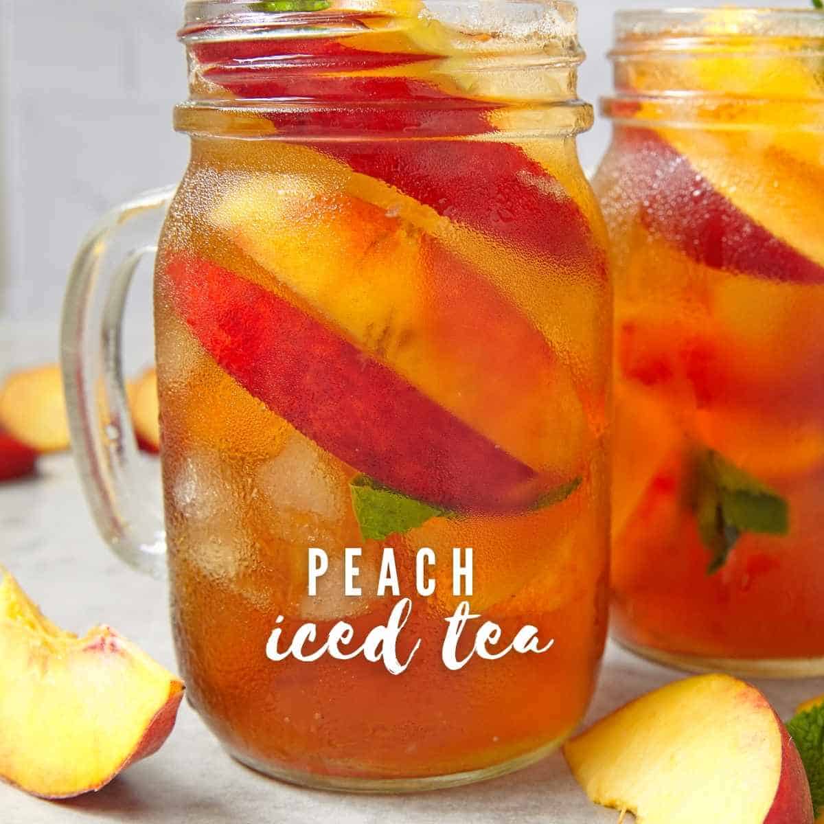 Easy, Homemade Peach Iced Tea