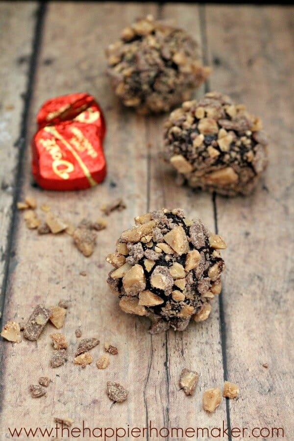 Dark Chocolate Toffee Truffles