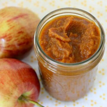 pumpkin apple butter in mason jar