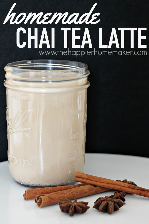 homemade chai tea latte