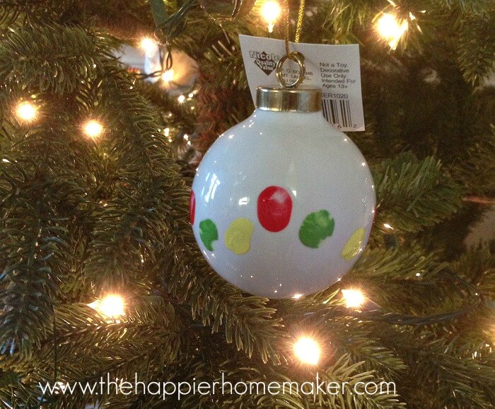 DIY Dzieci odcisk palca ornament