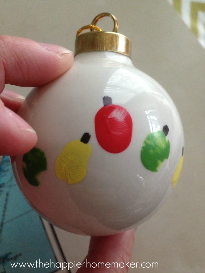 hoe kinderen vingerafdruk ornament te maken