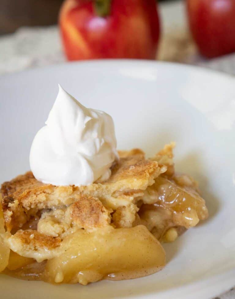 Apple Dump Cake - Easy 3 Ingredient Recipe - The Happier Homemaker