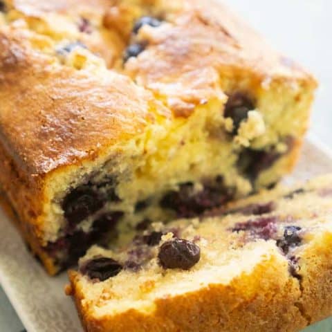 Blueberry Bread with Cream Cheese Swirl - The Happier Homemaker