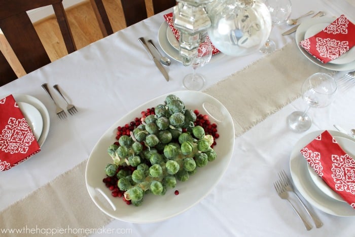 cranberry brussel sprout centerpiece