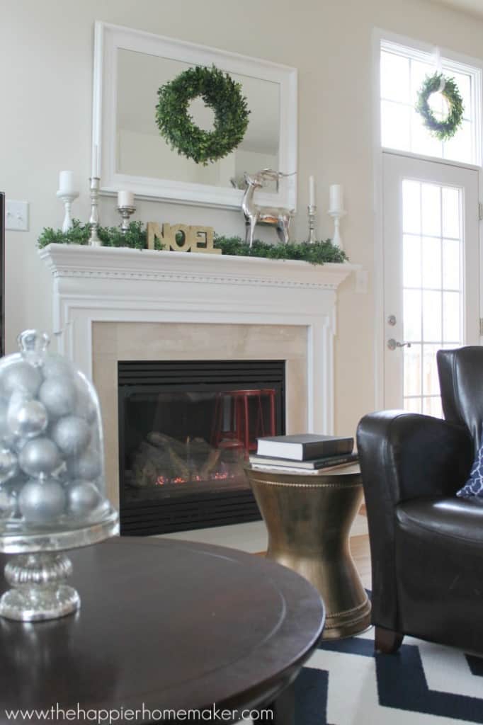 fireplace side family room home tour xmas