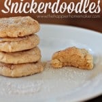 stack of snickerdoodle cookies on white plate