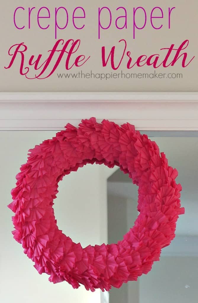 crepe paper ruffle wreath